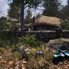 Green Stain Cup, Steel-Blue Entoloma