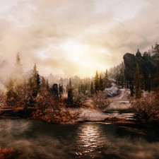 Weather ID: 10e1e5<br>Drajkmyr Marsh, facing West, 17:00